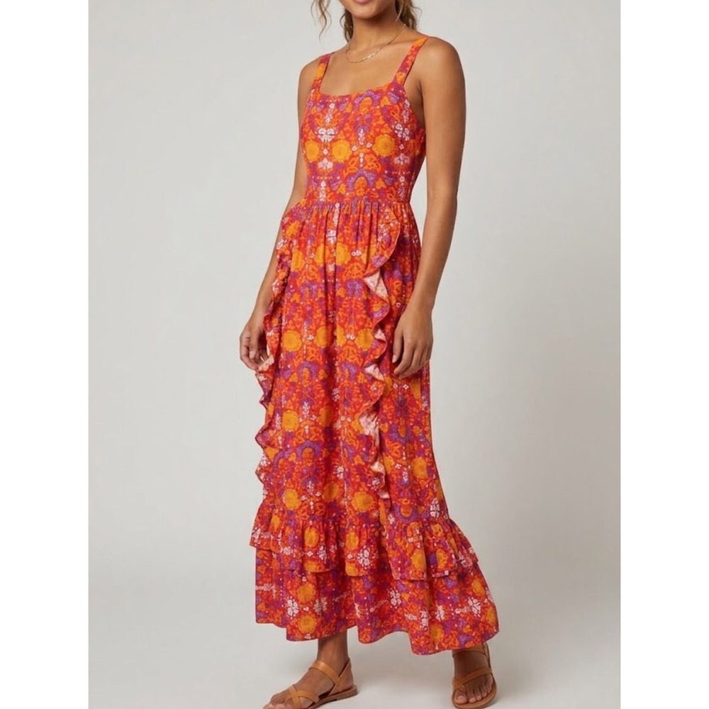 Abel the Label Anthropologie XS Australia Ruffle Romantic Cottagecore MidiDress